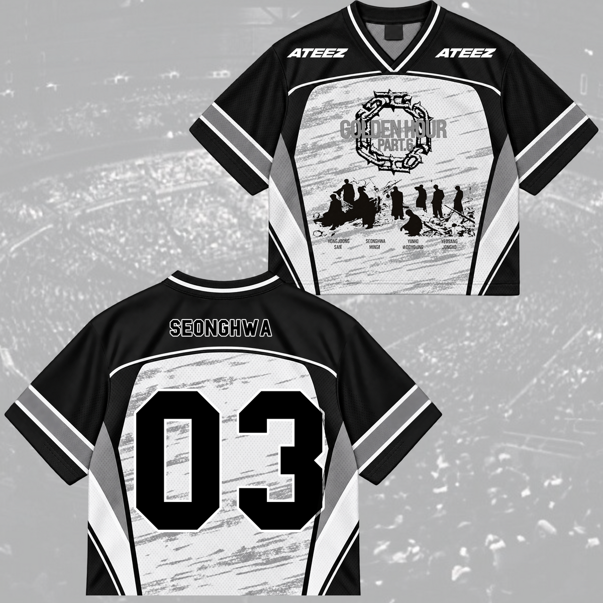 ATEEZ Golden Hour Part 5 Mixed Mesh Jersey Fan Edition (Bad)
