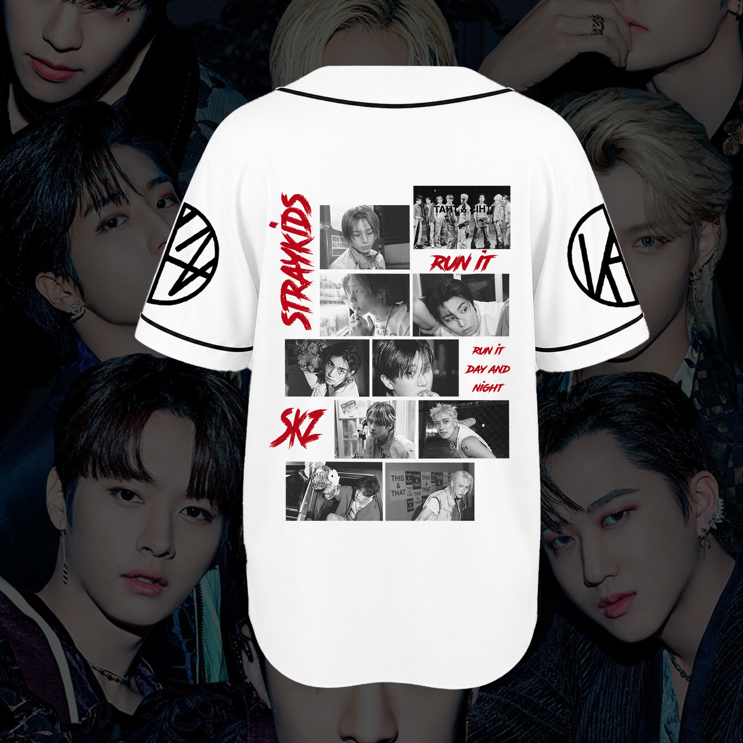 Stray Kids Run It Day and Night Baseball Jersey Concert Out Fit Stay Edition