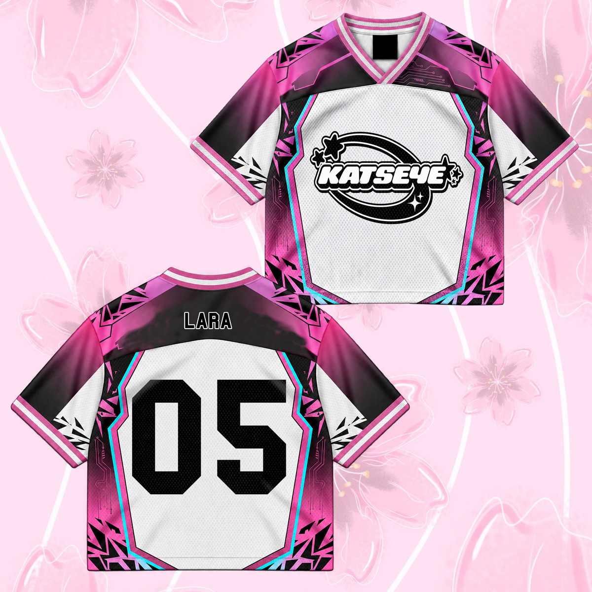 KATSEYE Wild Tour Sporty Purple Mixed Mesh Jersey für EYEKONS