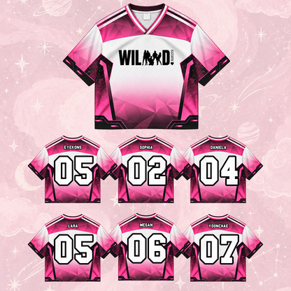 Katseye Mask The Wildworld Tour Merch Wild EP Mixed Mesh Jersey Futuristic Cyberpunk Pink Black Top For EYEKONS Fandom