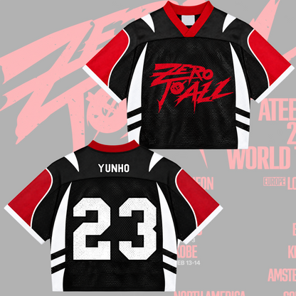 Savage ATEEZ Zero To All World Tour Mixed Mesh Jersey For Atiny