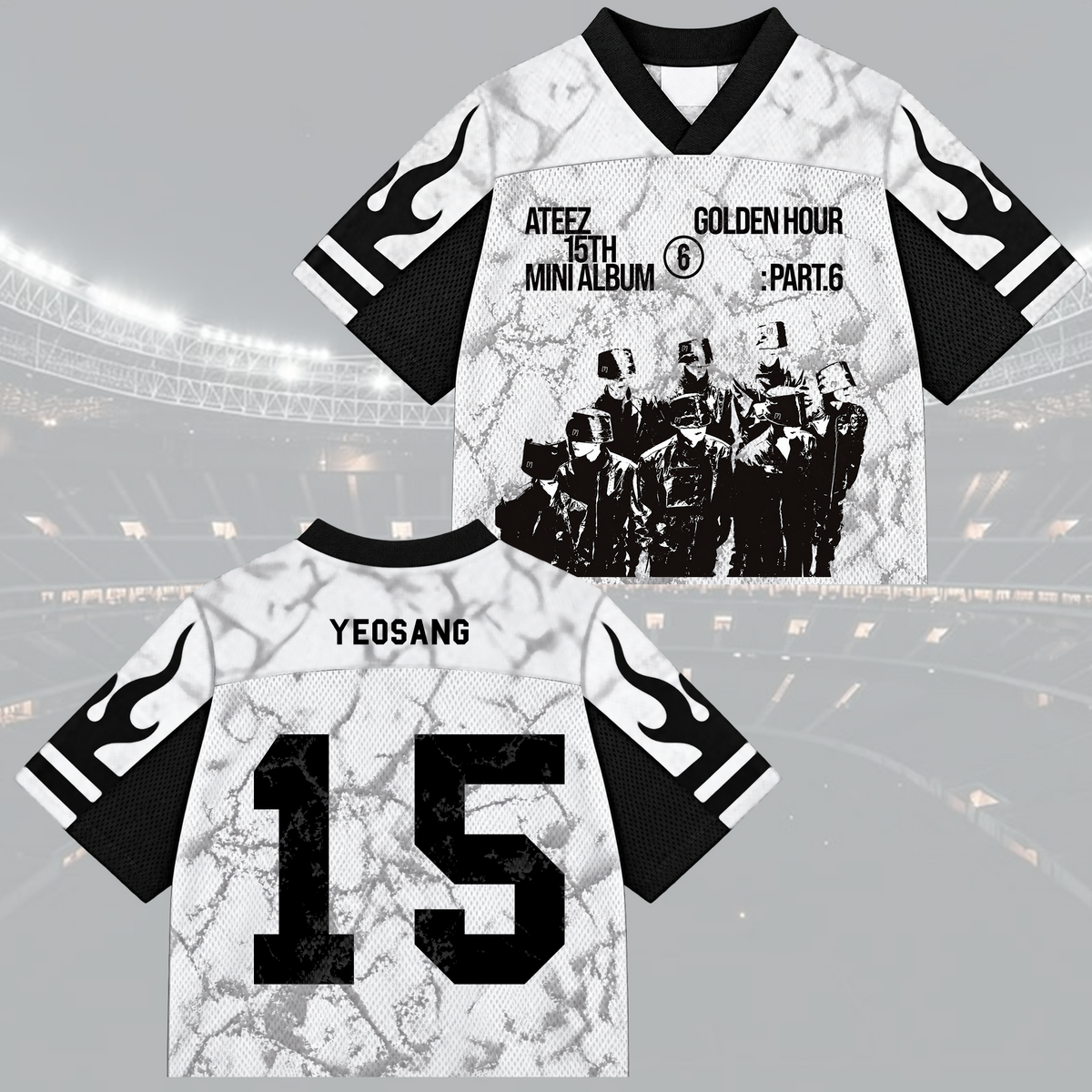 Bold Golden Hour Part 6 ATEEZ  Mix Mesh Jersey For Atiny