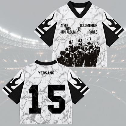 Bold Golden Hour Part 6 ATEEZ  Mix Mesh Jersey For Atiny