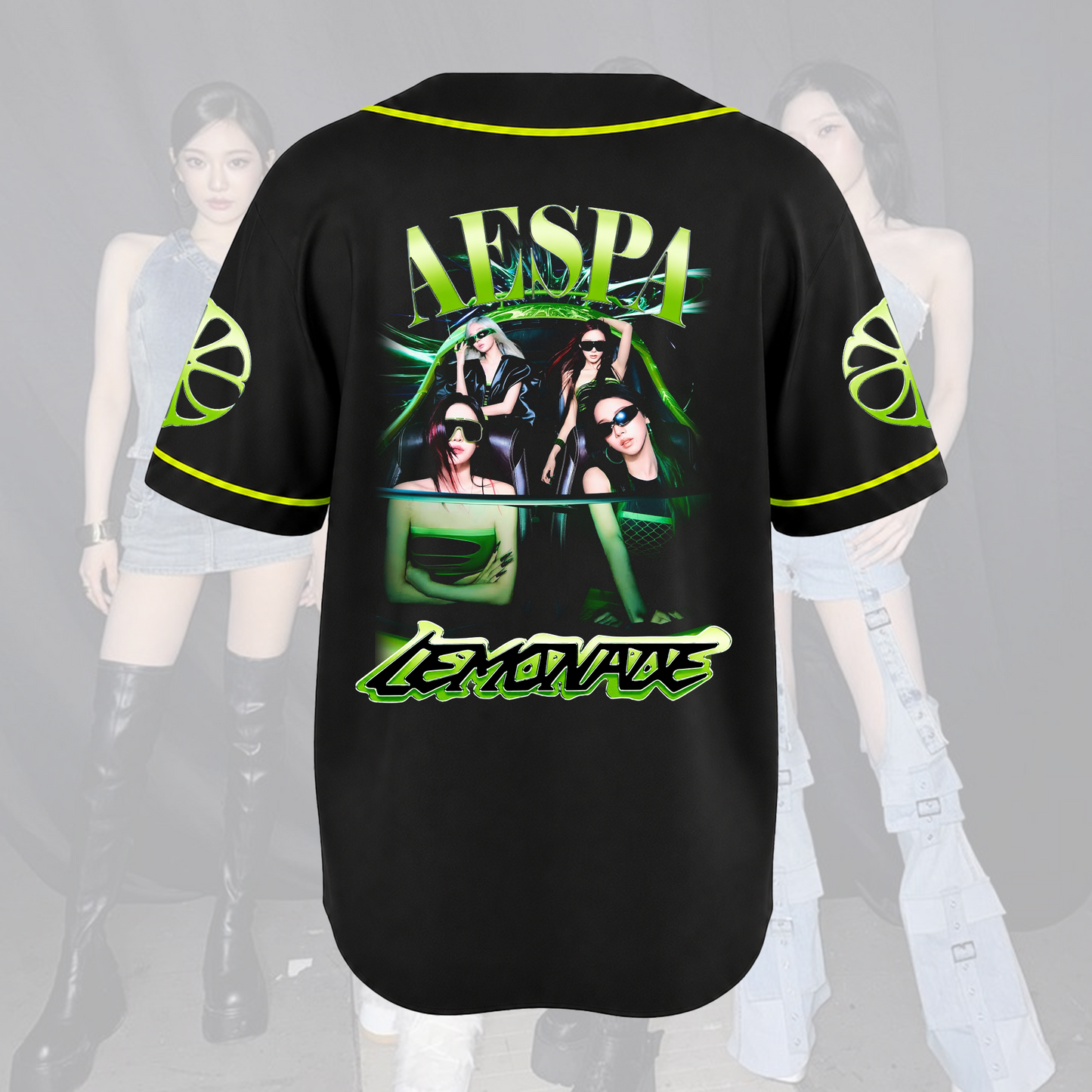 Aespa Lemonade Baseball Jersey Kpop Concert Outfit Synk Hyper Line Merch Fan Gifts