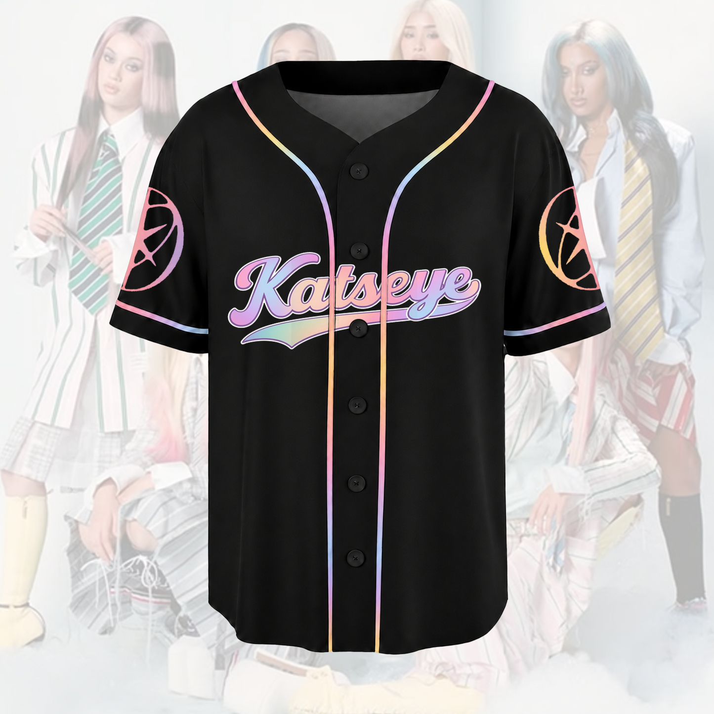 Satin Dream Katseye The Wildworld TourBaseball Jersey Fan Edition
