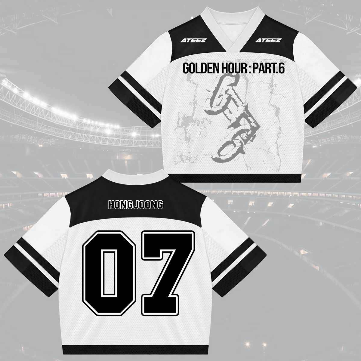 Dramatic Golden Hour Part 6 ATEEZ Mixed Mesh Jersey For Atiny