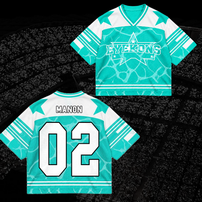 KATSEYE Wild Tour Sporty Purple Mixed Mesh Jersey für EYEKONS