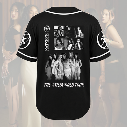 KATSEYE Bold Graphic Baseball Jersey  Seduction The Wild World Tour Merch Gift For Fans