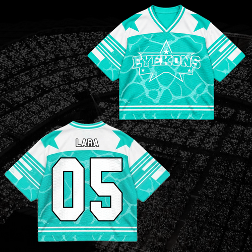 KATSEYE Wild Tour Sporty Purple Mixed Mesh Jersey für EYEKONS