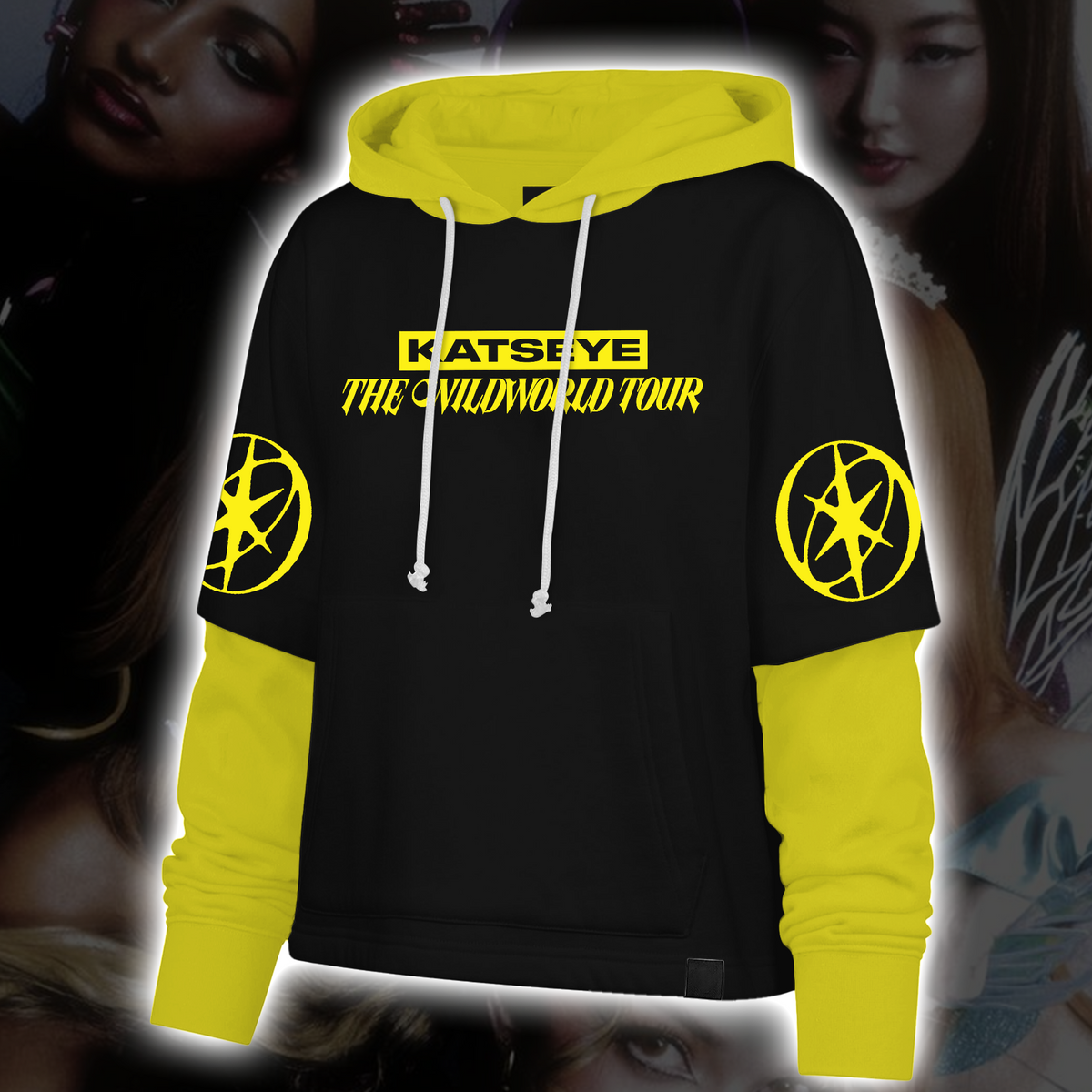 Katseye The Wildworld Tour Retro Streetwear Pop Punk Shortstop Hoodie Fanmerch