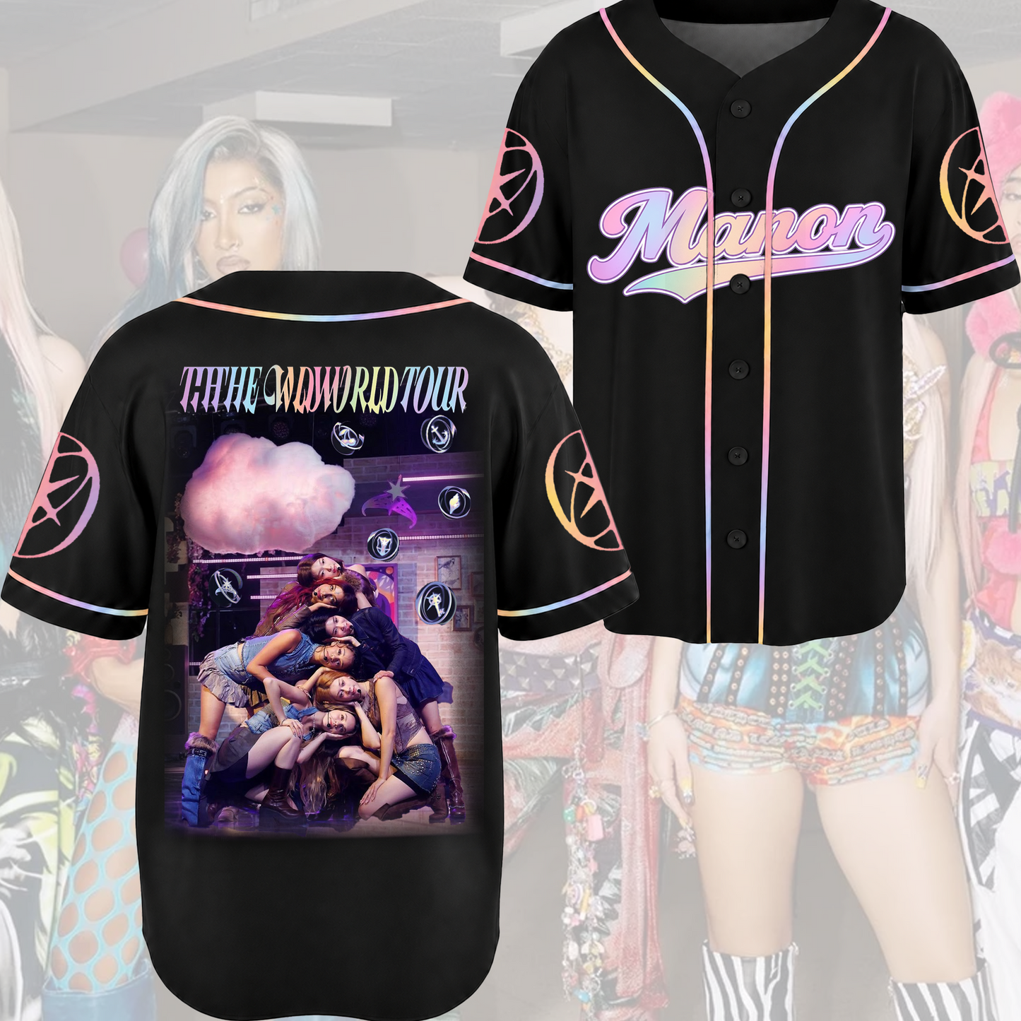 Glow Katseye The Wildworld Tour 2026 Baseball Jersey Fan Edtion