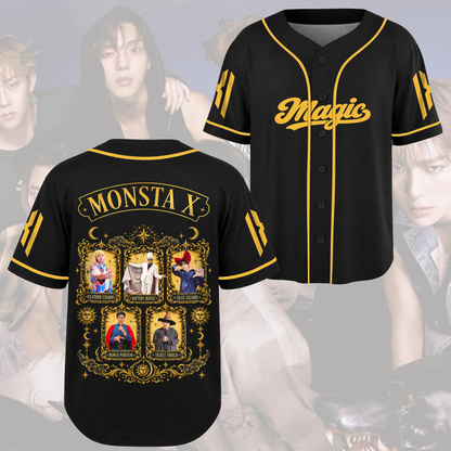 MONSTA X Monbebe The Phase Tour Grunge Baseballtrikot Geschenk für Fans