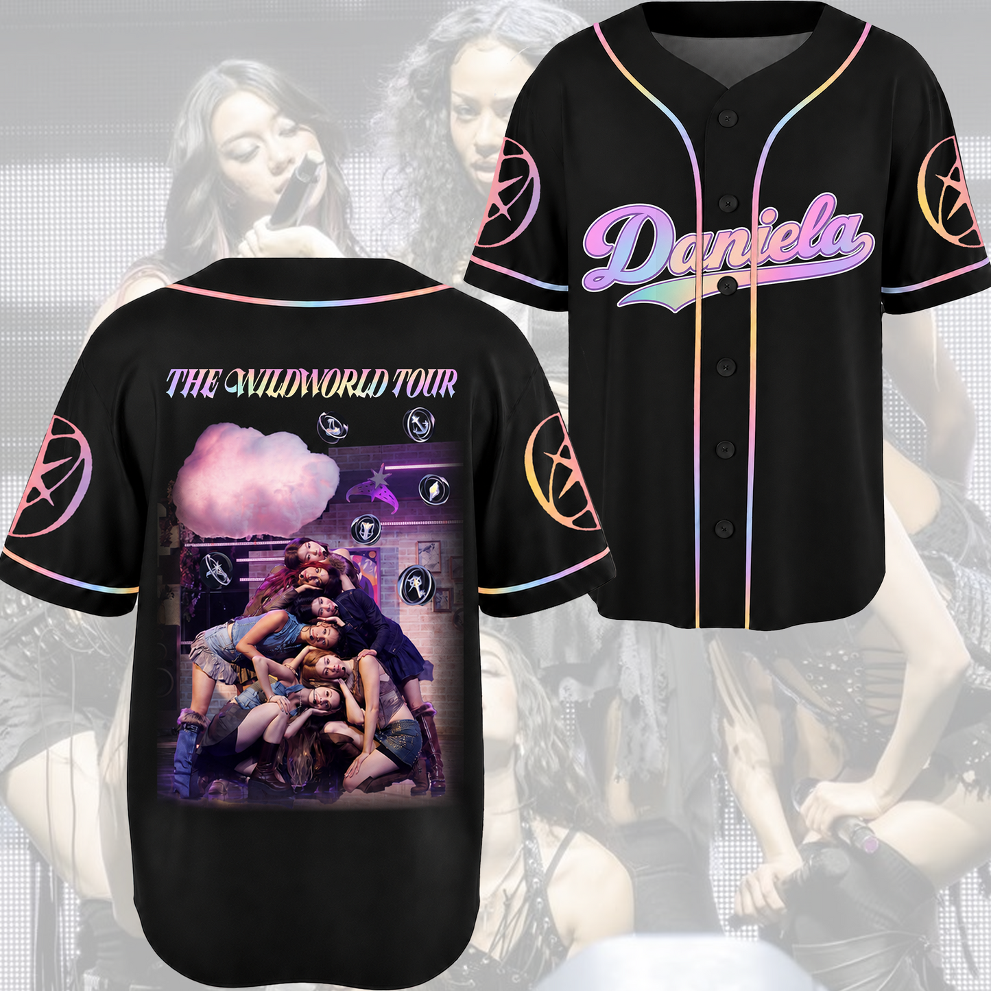 Glow Katseye The Wildworld Tour 2026 Baseball Jersey Fan Edtion
