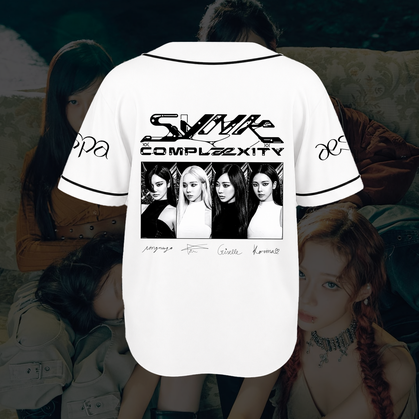 Dazzling aespa Complexity Tour Baseball Jersey Lemonade Gift for Fan