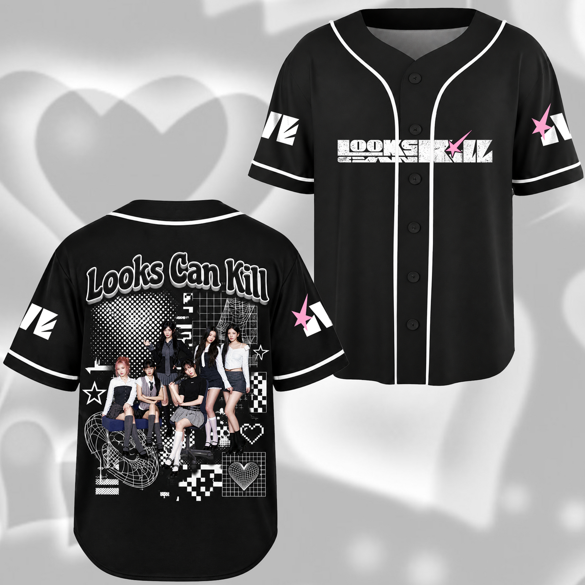Vivid Looks Can Kill I.V.E. Club Photo Print Baseball Jersey For Dive