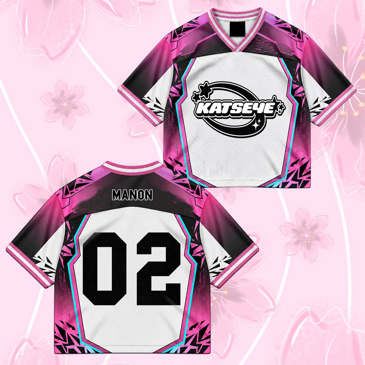 KATSEYE Wild Tour Sporty Purple Mixed Mesh Jersey für EYEKONS