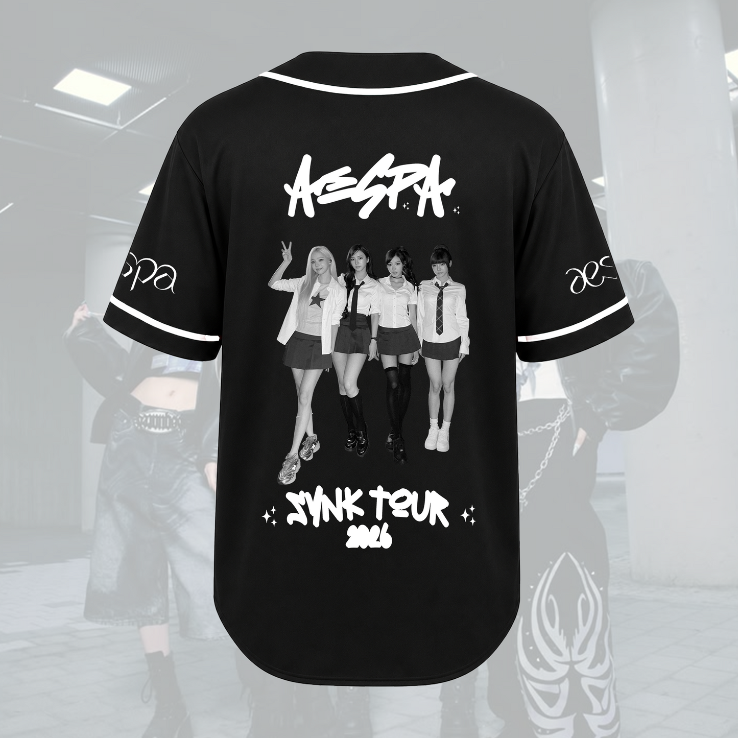 Pretty Aespa Synk Tour 2026 Uniform Baseball Jersey Gift For Mys