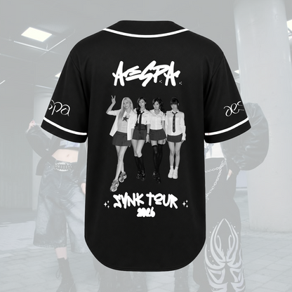 Pretty Aespa Synk Tour 2026 Uniform Baseball Jersey Gift For Mys