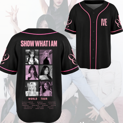 Amour Lady Ive Show What I AM  World Tour Baseball Jersey Fan Editon