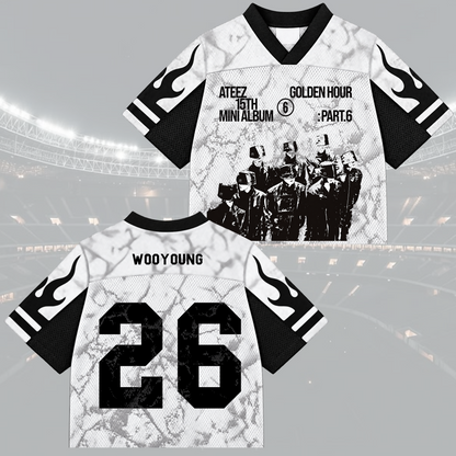 Bold Golden Hour Part 6 ATEEZ  Mix Mesh Jersey For Atiny