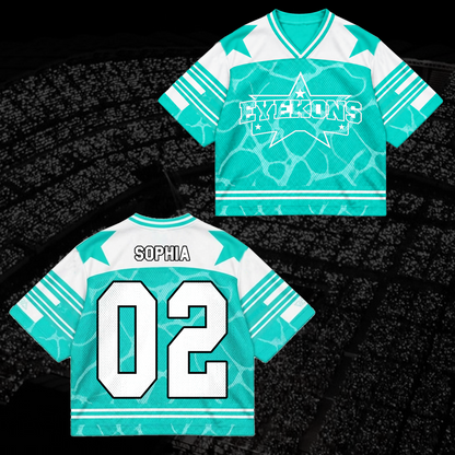 KATSEYE Wild Tour Sporty Purple Mixed Mesh Jersey für EYEKONS