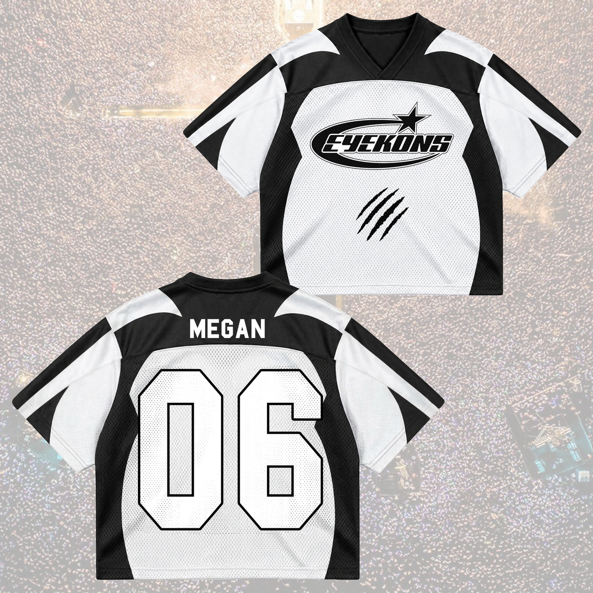 KATSEYE Wild Tour Sporty Purple Mixed Mesh Jersey für EYEKONS
