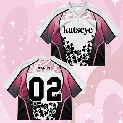 KATSEYE Wild Tour Sporty Purple Mixed Mesh Jersey für EYEKONS