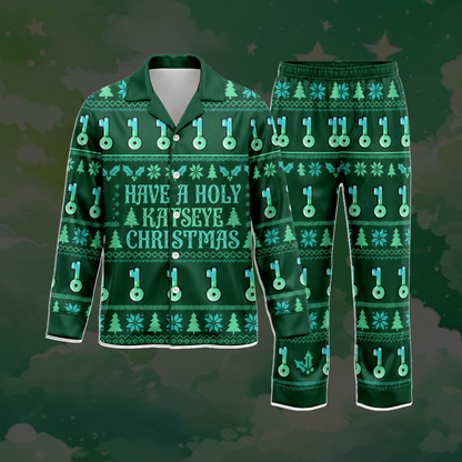 Festive Have A Holy Christmas K.A.T.S.E.Y.E. Club Lara Symbol Ugly Christmas Pajama Set For Eyekons