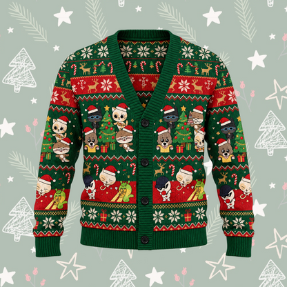 Festive BOYNEXTDOOR  Christmas Knitted Cardigan For Onedoor