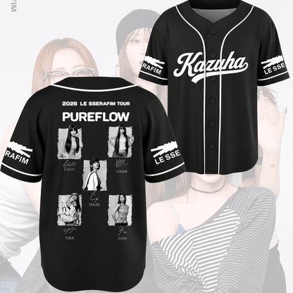 GlowUp Pureflow World Tour Le Sserafim  Baseball Jersey