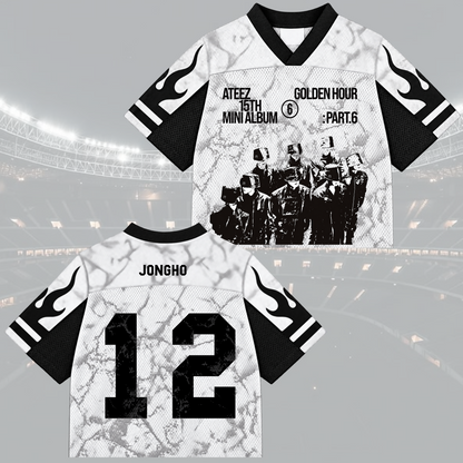 Bold Golden Hour Part 6 ATEEZ  Mix Mesh Jersey For Atiny