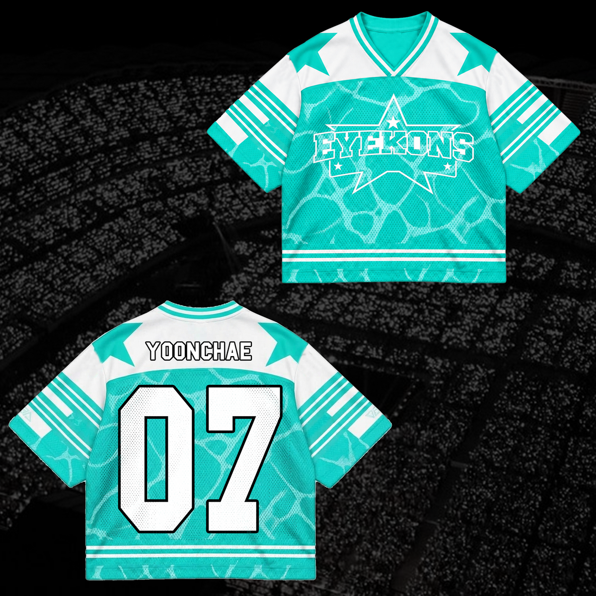 KATSEYE Wild Tour Sporty Purple Mixed Mesh Jersey für EYEKONS