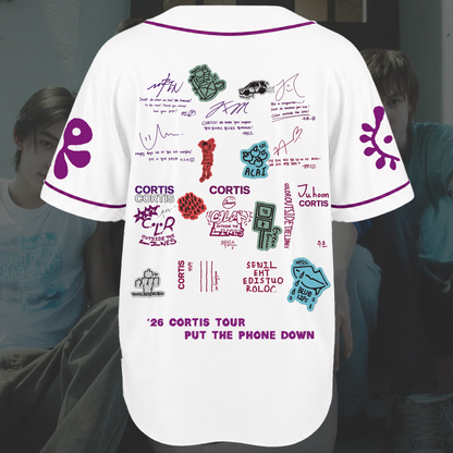 Put Your Phone Down Cortis Tour Track List Baseball Jersey Fan Edition