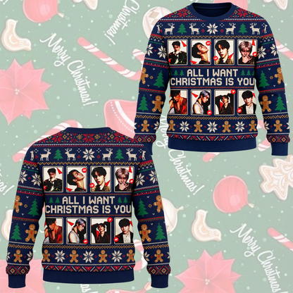 All I Want For Christmas Is Jongho Hässlicher Weihnachtspullover Geschenk für Verliebte