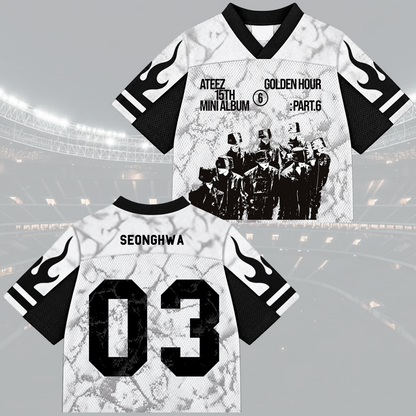 Bold Golden Hour Part 6 ATEEZ  Mix Mesh Jersey For Atiny