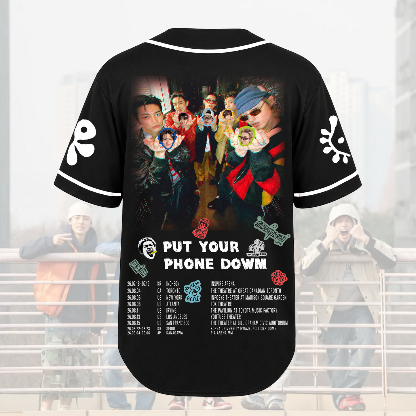 Iconic Cortis Put Your Phone Down Tour Baseball Jersey Coer Edition