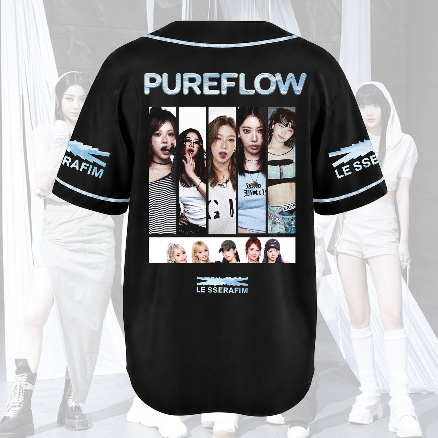 Fearnot Pureflow Le Sserafim World Tour Baseball Jersey Gift For Fans