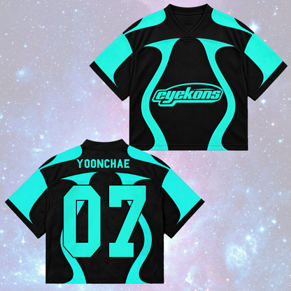 KATSEYE Wild Tour Sporty Purple Mixed Mesh Jersey für EYEKONS