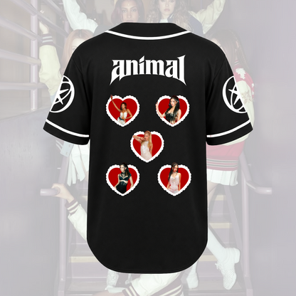 KATSEYE Heart Visual Baseball Jersey Premium Lovely Girl Streetwear Gift For Fan