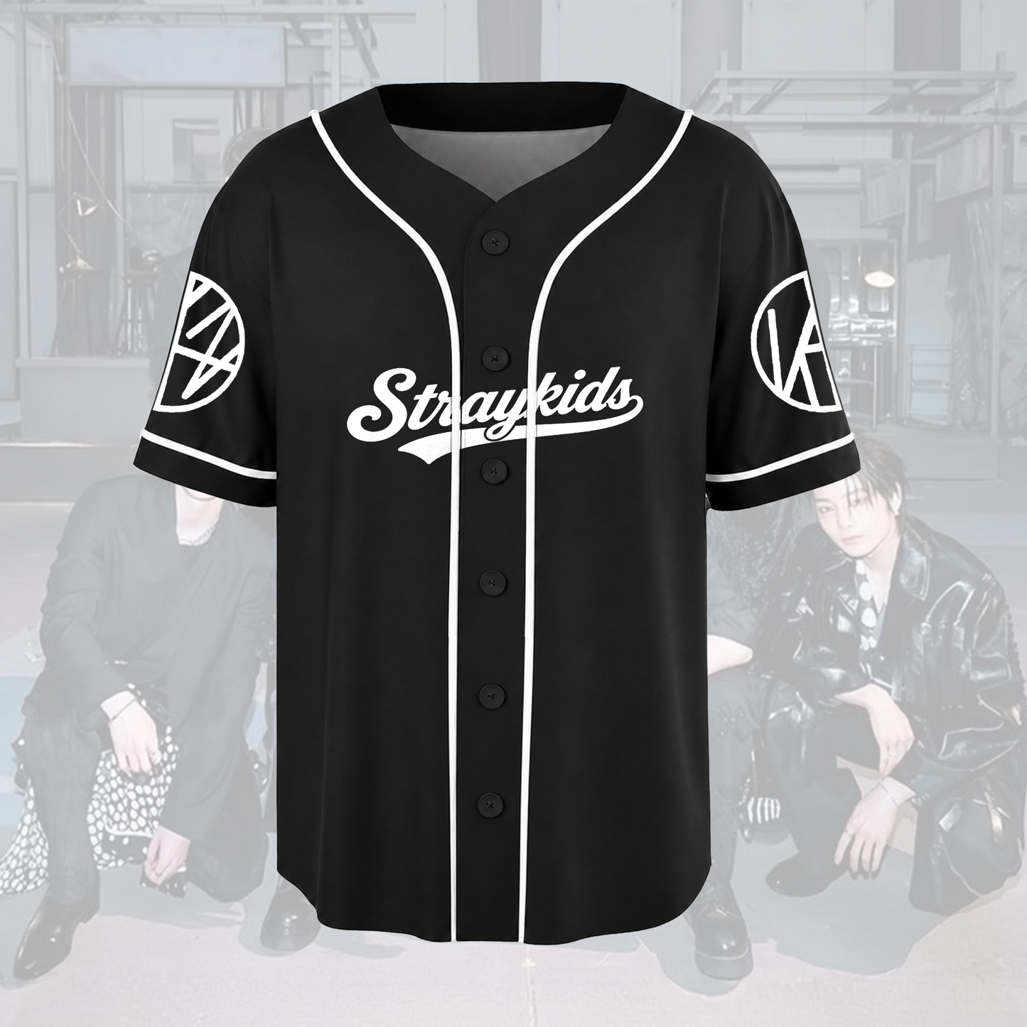 Vintage Stray Kids Rap Tee Style Baseball Jersey Edgy Yin Yang Kpop Fan Gift