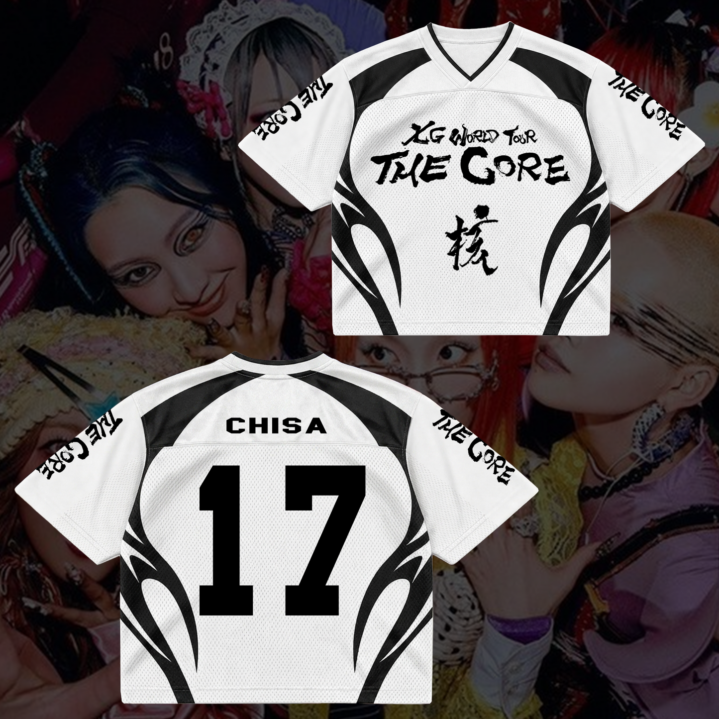 Fierce XG The Core World Tour Mixed Mesh Jersey Cool Gift for Fans