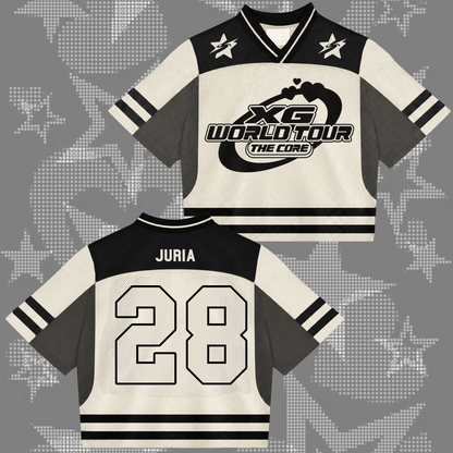 Fierce XG The Core World Tour Mixed-Mesh-Trikot cooles Geschenk für Fans