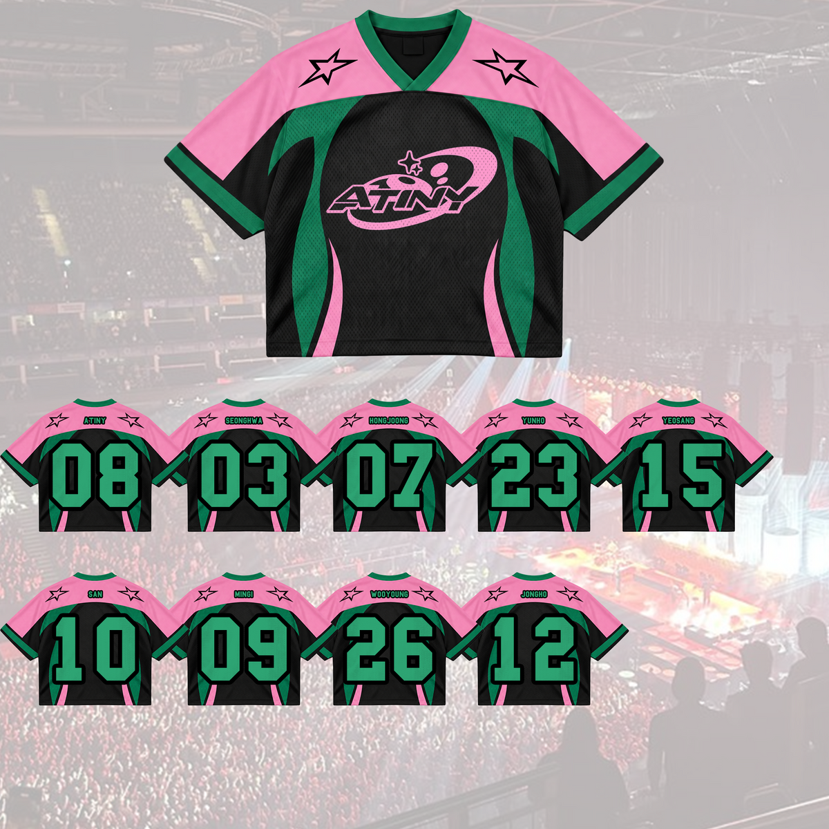 Powerful Ice On Fire Tinys Club All Members Cyber Grunge Mixed Mesh Jersey For Atiny