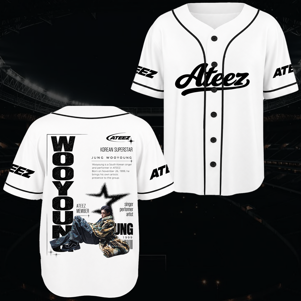 Ateez Golden Hour Teil 5 Albumkonzept Konzert Baseballtrikot Fan-Edition