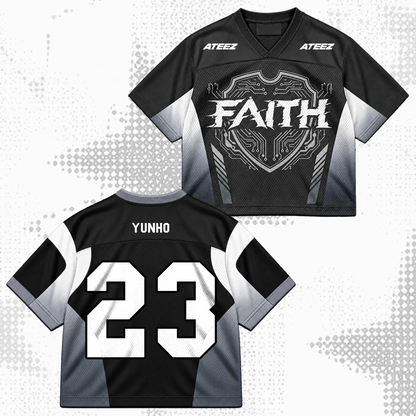 ATEEZ Golden Hour Part 6 Cyberpunk Faith Mixed Mesh Jersey Gift For Fans
