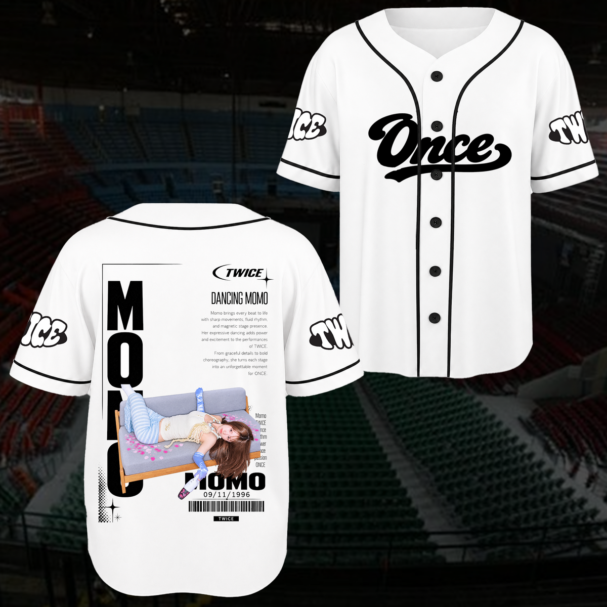Electric Spotlight T.W.I.C.E. Club Spotless Sporty Baseball Jersey For Once