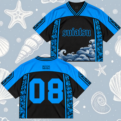 Electric Suiatsu Stray Kids Club Deep Ocean Mixed Mesh Jersey For Stay