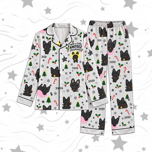 Merry Have A Holly ANITEEZ Christmas ATEEZ Club San Byeolmon Mascot Ugly Christmas Pajama Set For Atiny