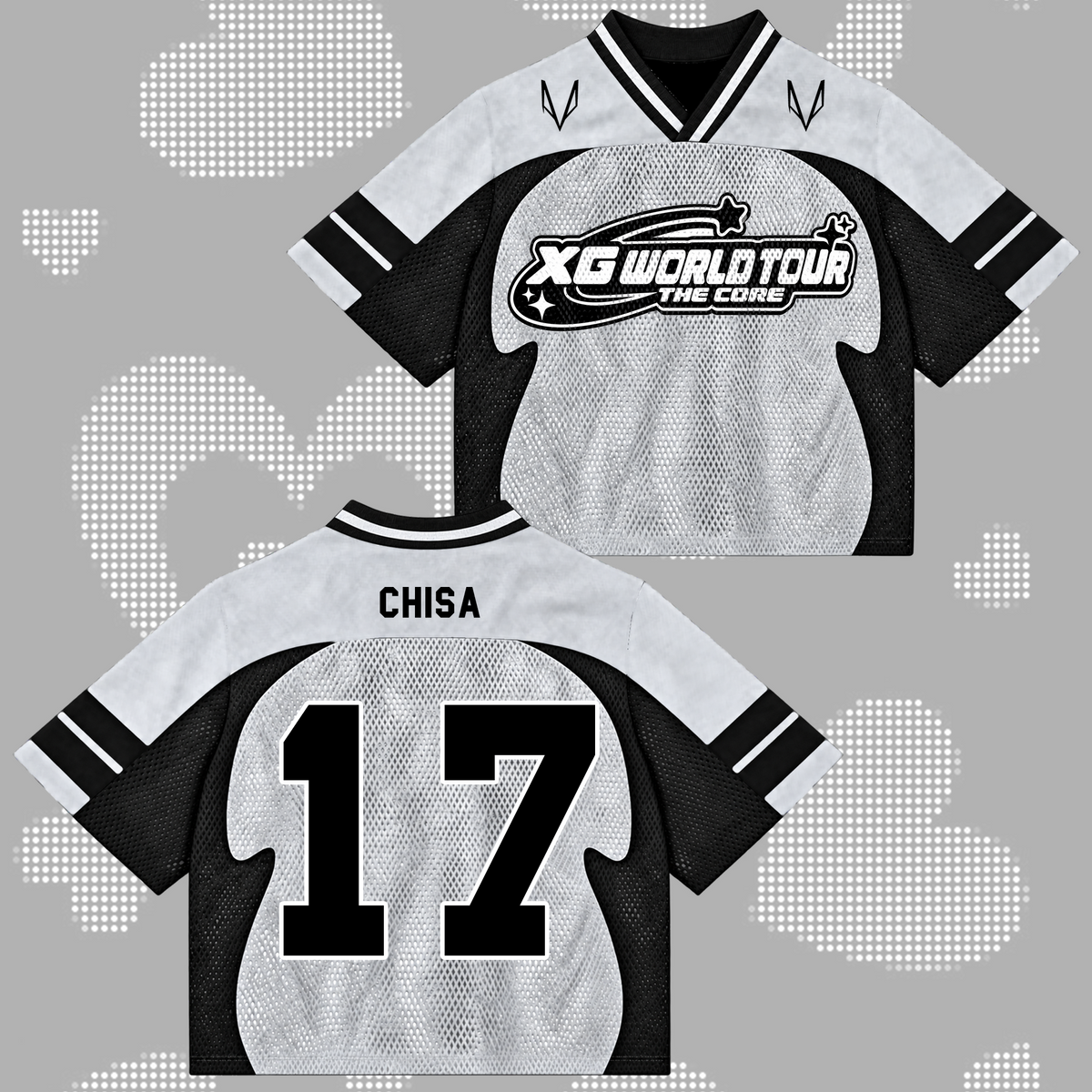 Fierce XG The Core World Tour Mixed-Mesh-Trikot cooles Geschenk für Fans