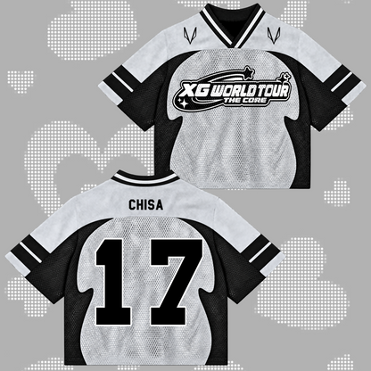 Fierce XG The Core World Tour Mixed-Mesh-Trikot cooles Geschenk für Fans